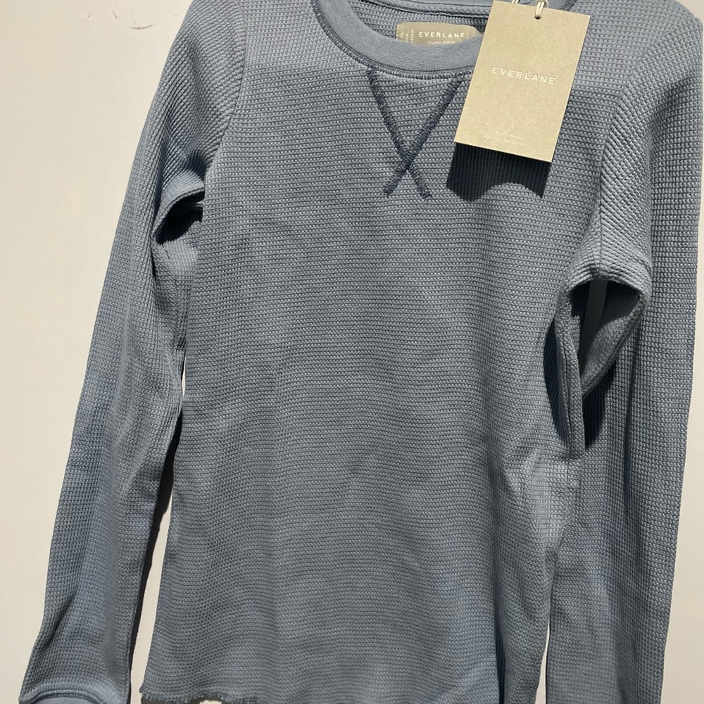 Everlane Organic Cotton waffle tee - light blue